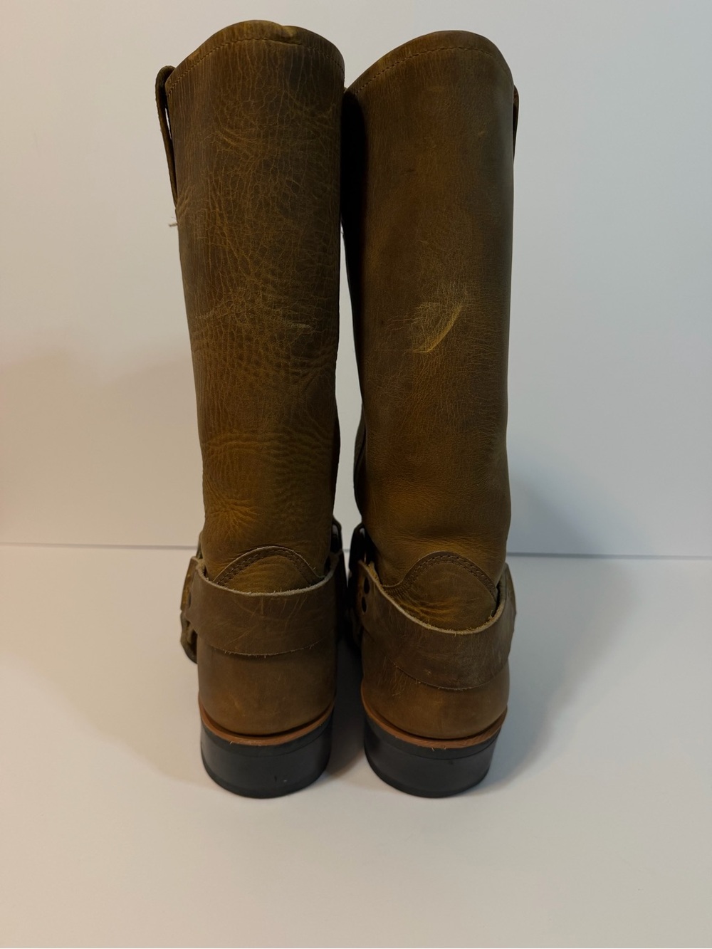 Frye Women's Leather Harness Western Boots US Size 9.5 brown distressed leather - Picture 4 of 13